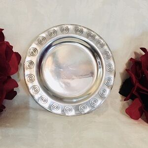Vintage Like New Small Silver Design Serving Dish